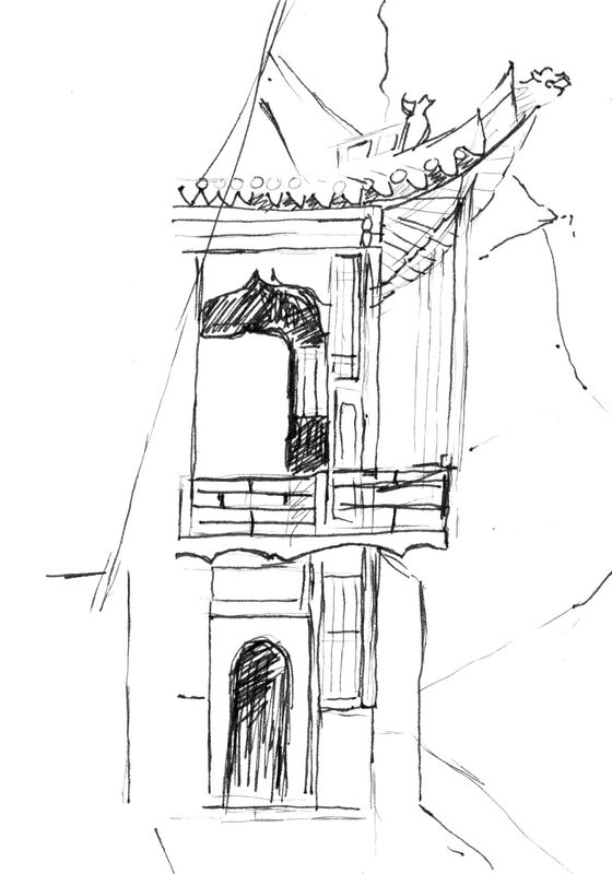 30 Hengshan ( Xuankong si), Hängendes Kloster, 27. Juli 1988
