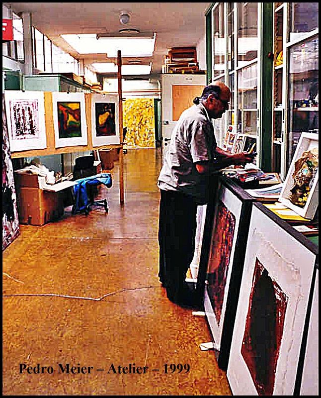 Pedro Meier Atelier 1999 Gugelmann Areal Roggwil Langenthal – vor dem Atelierbrand Artwork by Pedro Meier Artist & Writer. Feuerkatastrophe 2001 Künstlerisches Lebenswerk vernichtet, Künstlerlexikon SIKART Zürich