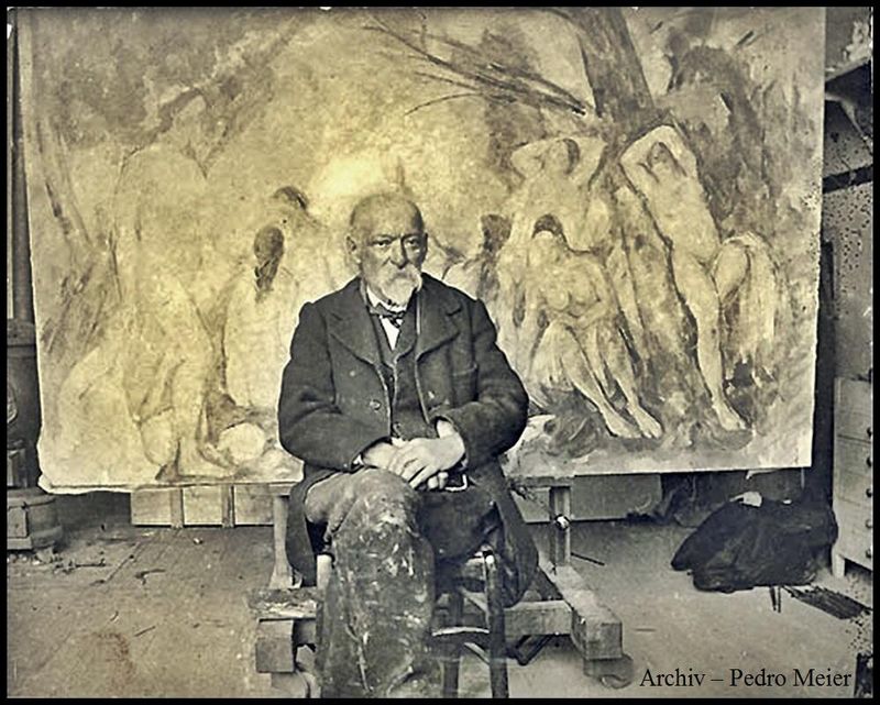 Pedro Meier Photo Archiv – Paul Cézanne in seinem Atelier Les Lauves – 1904 – Aix-en-Provence – Pedro Meier Künstler und Schriftsteller Niederbipp Fotosammlung, Künstlerlexikon SIKART Zürich