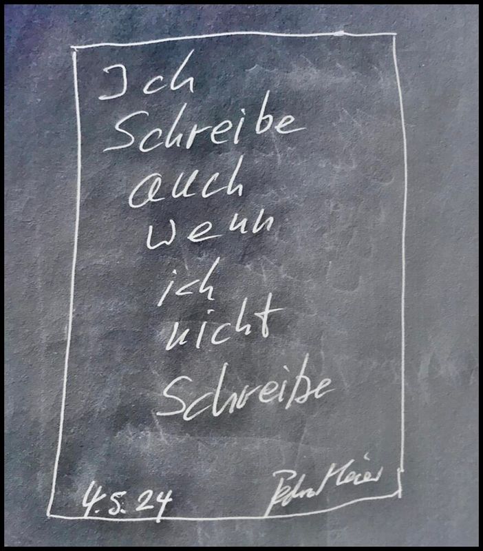 Pedro Meier Zitat – » Ich schreibe, auch wenn ich nicht schreiben. « – 4. Mai 2024 – Pedro Meier Multimedia Künstler und Schriftsteller Niederbipp Jurasüdfuss Oberaargau &amp; Anderswo – Oulipo Literatur – Experimentelle Lyrik – Autorenlexikon AdS der Schweiz – Künstlerlexikon SIKART Zürich – Caracol Verlag