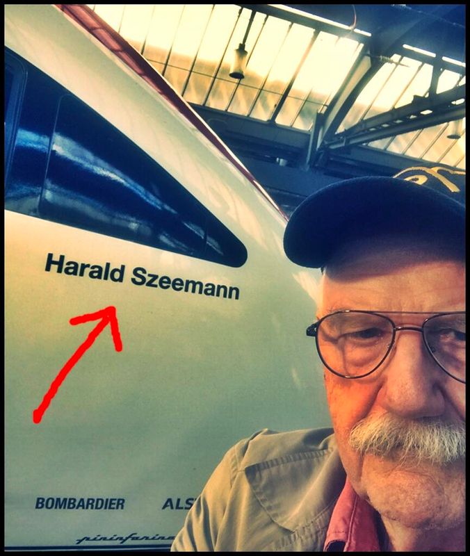 Pedro Meier Schreibort – Unterwegs – Harald Szeemann ICN Lokomotive SBB, Pininfarina Bombardier, Hauptbahnhof Zürich, 17.5.2024 – Selfie-Art-Project by Pedro Meier Schriftsteller und Multimedia Künstler Niederbipp Oberaargau Jurasüdfuss