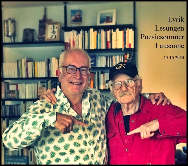 Pedro Meier – Bruno Mercier – Begegnung mit Lyrikern – Lesungen – Writers in Exile – Literaturfestival Seetaler Poesiesommer – Lausanne – 15. Oktober 2024