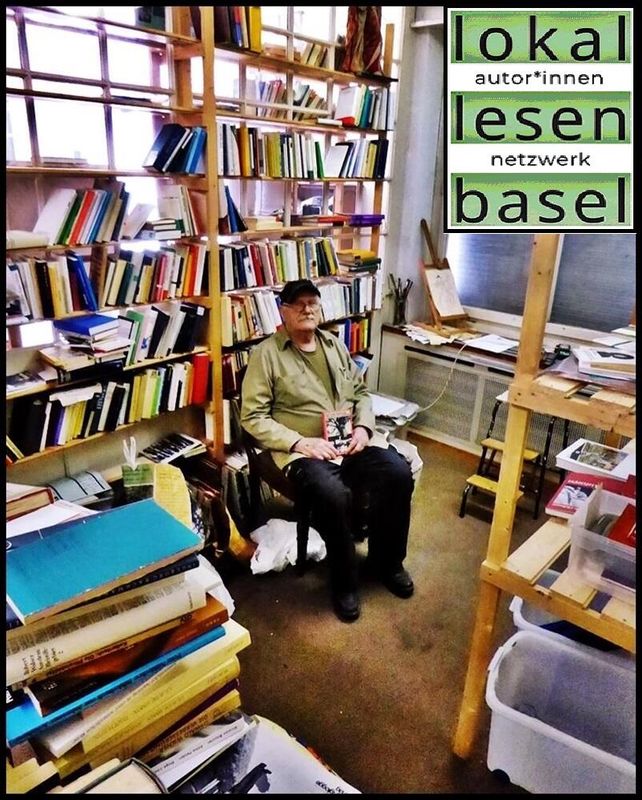 Pedro Meier Atelier Bibliothek, Leseort, Schreibort – Lokal Lesen Netzwerk Basel – Pedro Meier Lyriker Schriftsteller Multimedia Artist, Autor, Vorliebe für interdisziplinäre & intermediale Grenzüberschreitungen. Foto Kulturmagazin Vitaltransformer Zürich