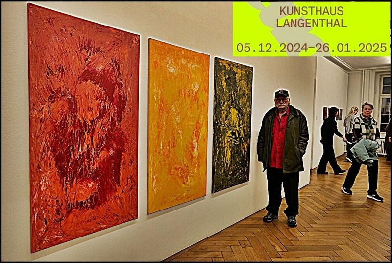 Pedro Meier – Kunsthaus Langenthal – Jahresausstellung Cantonale Berne Jura 2024 – Kurator Raffael Dörig – Bilder Pedro Meier METAMORPHOSEN, Triptychon, Öl, Lack auf Leinwand, je 150 × 80 cm – Foto Vitaltransformer Kulturmagazin Zürich – Artwork by Pedro Meier, Lyriker, Schriftsteller, Multimedia Artist – Ausstellung bis 26.1.2025 *
https://de.wikipedia.org/wiki/Pedro_Meier
Pedro Meier – Wikipedia
*