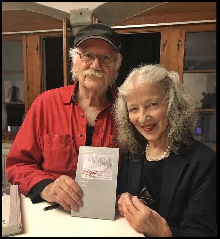 R.I.P. Gertrud Leutenegger (1948-2025) – Foto mit Pedro Meier anlässlich der Lesung aus »Partita«, Nimbus Verlag (Bernhard Echte), im Kulturhaus Helferei Kirchgasse Zürich 2022 – Archiv Pedro Meier, Schriftsteller, Lyriker, Multimedia Artist Niederbipp BE – www.literaturport.de/lexikon/pedro-meier/ *
https://de.wikipedia.org/wiki/Pedro_Meier – Wikipedia
*
