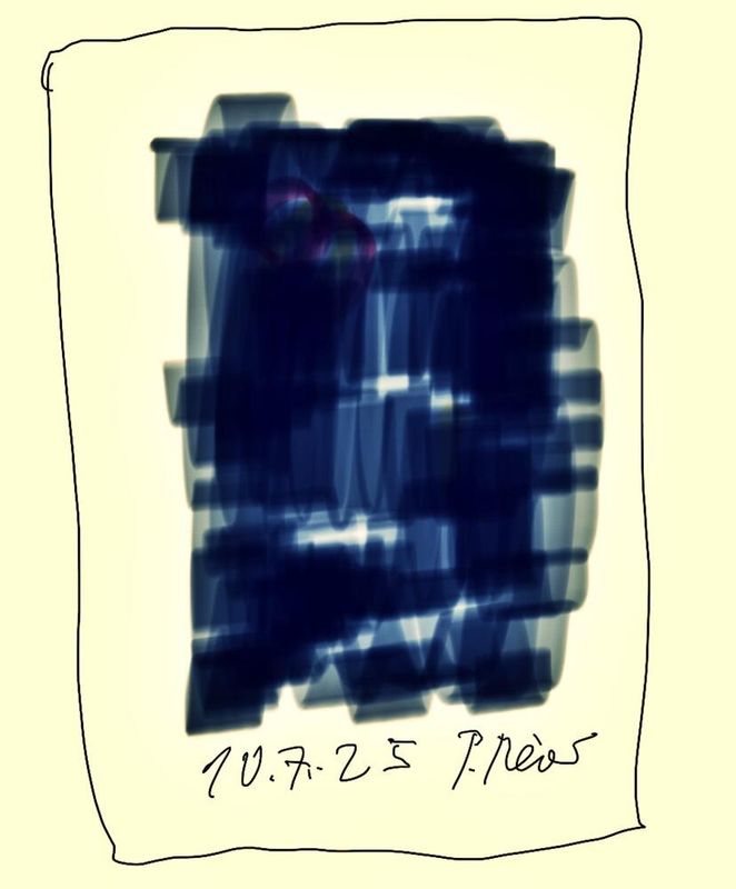 Pedro Meier – Bild zum Tag – Malerei auf iPad, 10. Juli 2025, Zeichnung auf Papier – Artwork by Pedro Meier, Schriftsteller, Lyriker, Multimedia Artist, Conceptual Art, Spoken Word Performance, Künstlerlexikon SIKART Zürich, Autorenlexikon AdS Schweiz Visarte – www.literaturport.de/lexikon/pedro-meier/ *
https://de.wikipedia.org/wiki/Pedro_Meier – Wikipedia