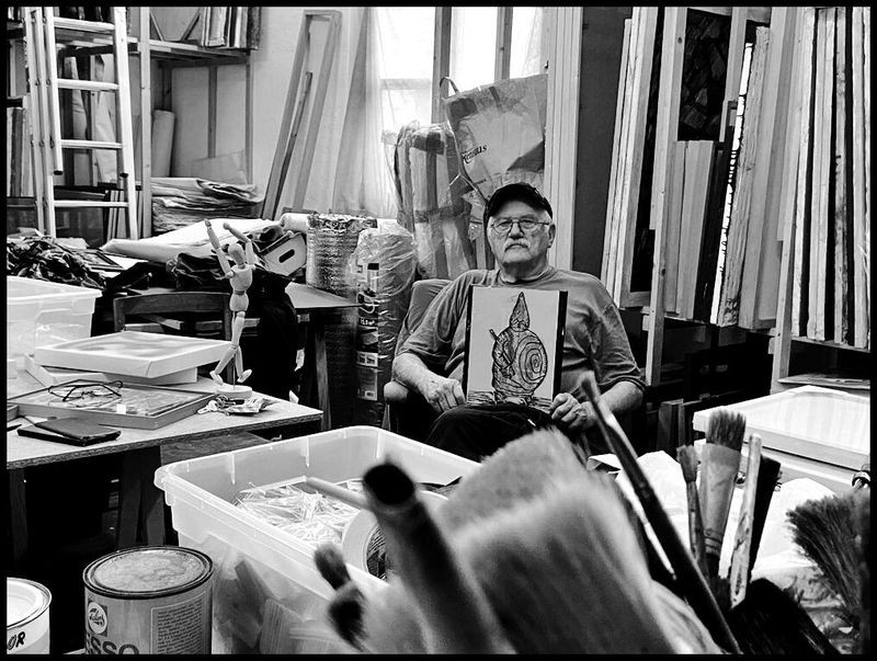 Pedro Meier, Impressionen aus dem Atelier Kunsthalle Olten Offspace, mit Bild »König Ubu«, Paraphrase zu Theaterstück von Alfred Jarry (Dada, Surrealismus, Futurismus), Work in Progress 2020 Artwork by Pedro Meier, Multimedia Artist, Schriftsteller, Haiku– www.literaturport.de/lexikon/pedro-meier/ *
https://de.wikipedia.org/wiki/Pedro_Meier – Wikipedia
*