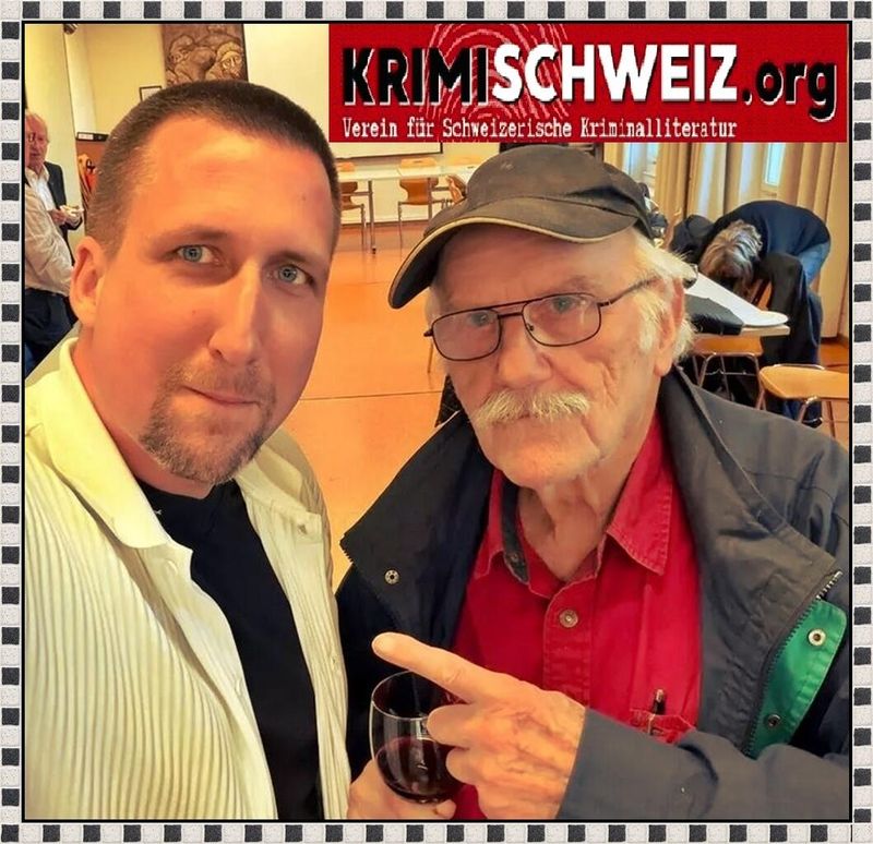 Pedro Meier &amp; Sascha Michael Campi Präsident Verein Krimi Schweiz, GV Casa d&#39;Italia Bern 22.11.2025, Pedro Meier True Crime am Jurasüdfuss. Mörder, Motive, falsche Fährten – Jeder sucht sein Paradies – Jenseits von Schuld und Sühne – Im Labyrinth der Moral – www.literaturport.de/lexikon/pedro-meier/ *
https://de.wikipedia.org/wiki/Pedro_Meier – Wikipedia
*