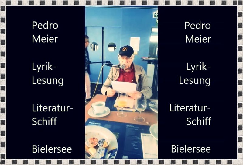 Pedro Meier Gedichte – Literaturschiff Bielersee – Autorenlesung Lyrik UTOPIA, Live-Video 10.5.2025 – Pedro Meier, Schriftsteller, Lyriker, Multimedia Artist, Autorenlexikon AdS Schweiz, Künstlerlexikon SIKART Zürich, Autorenlexikon Literaturport Berlin *
Pedro Meier – Wikipedia
https://de.wikipedia.org/wiki/Pedro_Meier
*