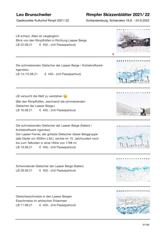 Werkliste &#39;Rimpfer Skizzenblätter&#39; mit CV(ganze Werkliste siehe --&gt; Attachments)