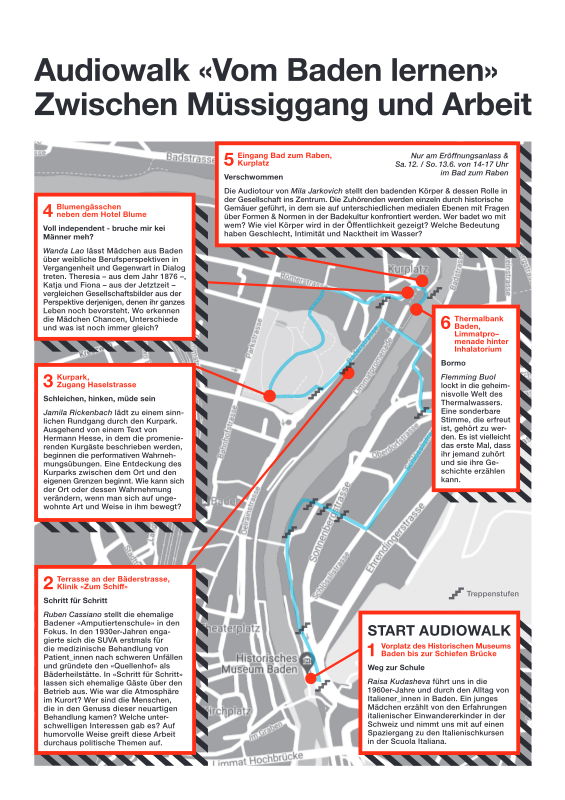 Saalblatt Audiowalk «Vom Baden lernen» - Zwischen Müssiggang und Arbeit